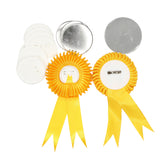 10x Rosette - Yellow - 58mm Badge